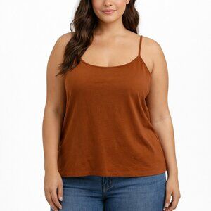 Forever 21 Bronze Spaghetti Strap Tank Top Adjustable Straps Women's Large